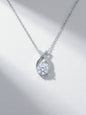 Celand 1ct Teardrop Moissanite Pendant Necklace