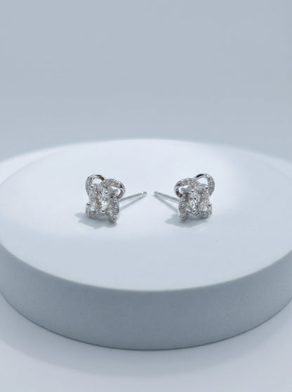 Celand 0.5ct Butterfly Moissanite Stud Earrings