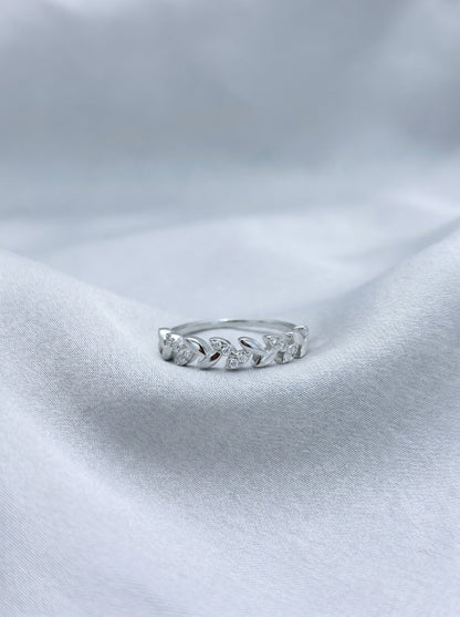 Celand Leaf Vine Moissanite Ring, S925 Silver