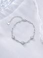 Celand 3x0.5ct Moissanite Bracelet, S925 Silver