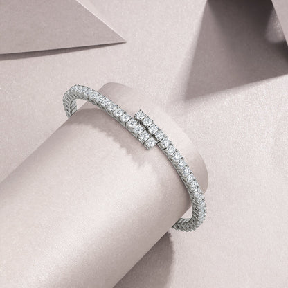 Celand 6.5CTW Moissanite Wrap Tennis Bracelet, S925 Silver