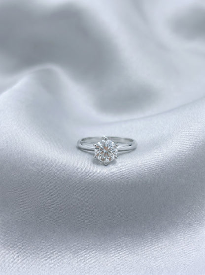 Celand 1ct Moissanite Solitaire Ring
