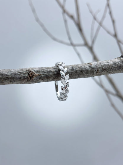Celand Leaf Vine Moissanite Ring, S925 Silver