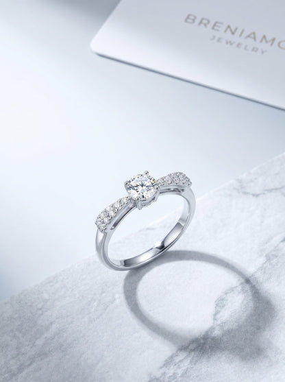 Celand 0.5ct Bow Knot Moissanite Ring