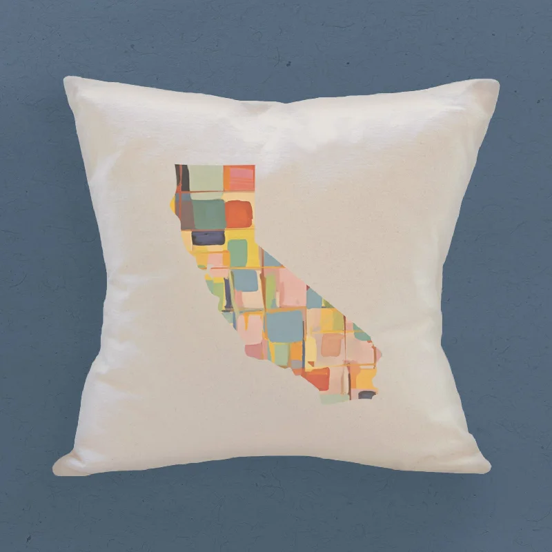 Abstract Painted States - Square Canvas Pillow