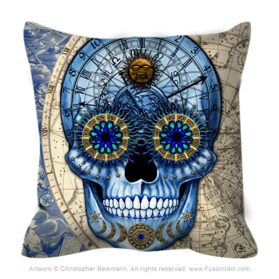 Astrological Skull Throw Pillow - Astrologiskull