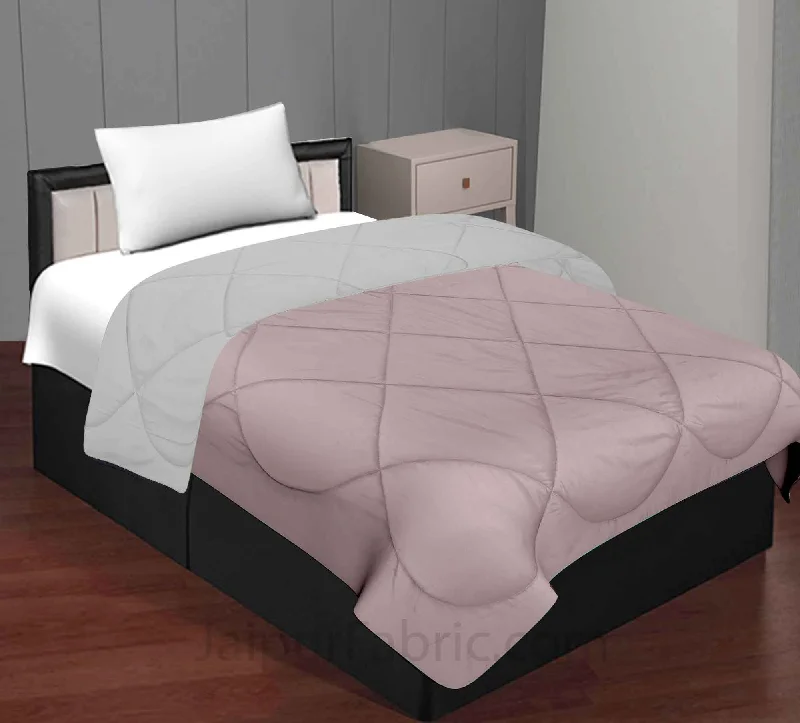 Beige Grey Single Bed Comforter