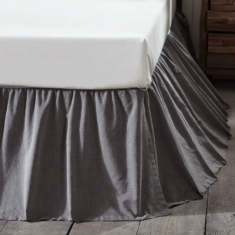 Black Chambray Bed Skirt