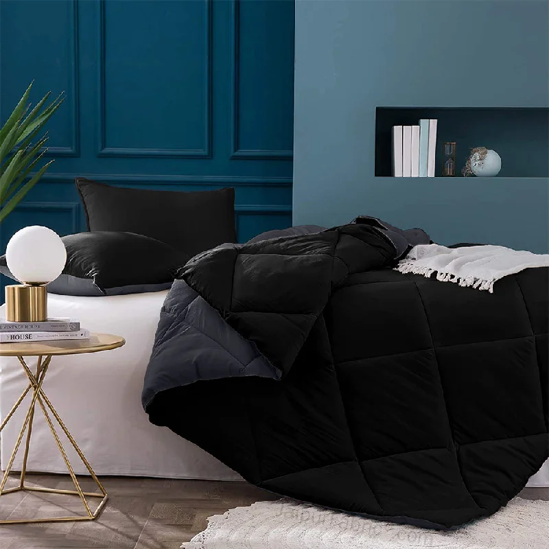 Black Grey  Double Bed Comforter