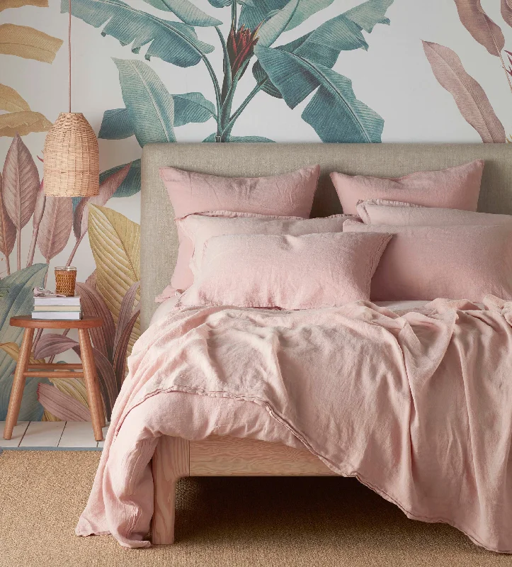 Blush Pink 100% Linen Duvet Cover