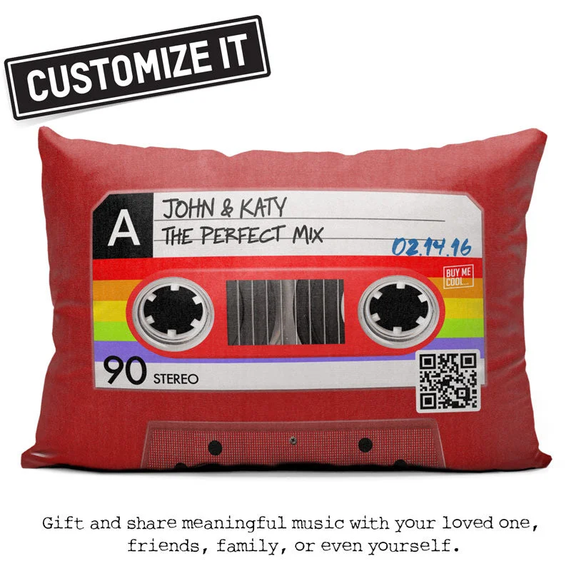 Cassette Tape Red - Throw Pillow