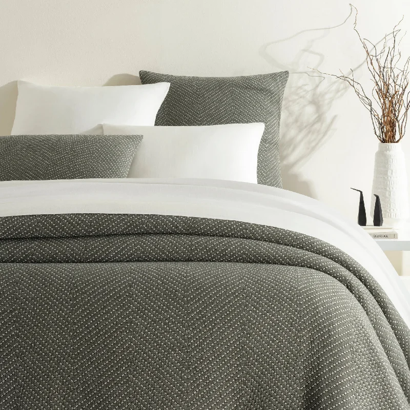 Catalina Charcoal Matelasse Coverlet