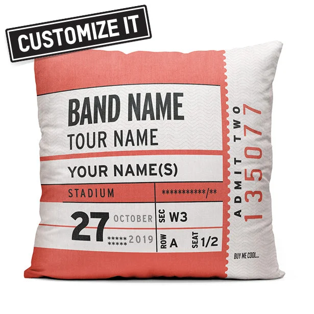 Concert Stub - Square - Throw Pillow