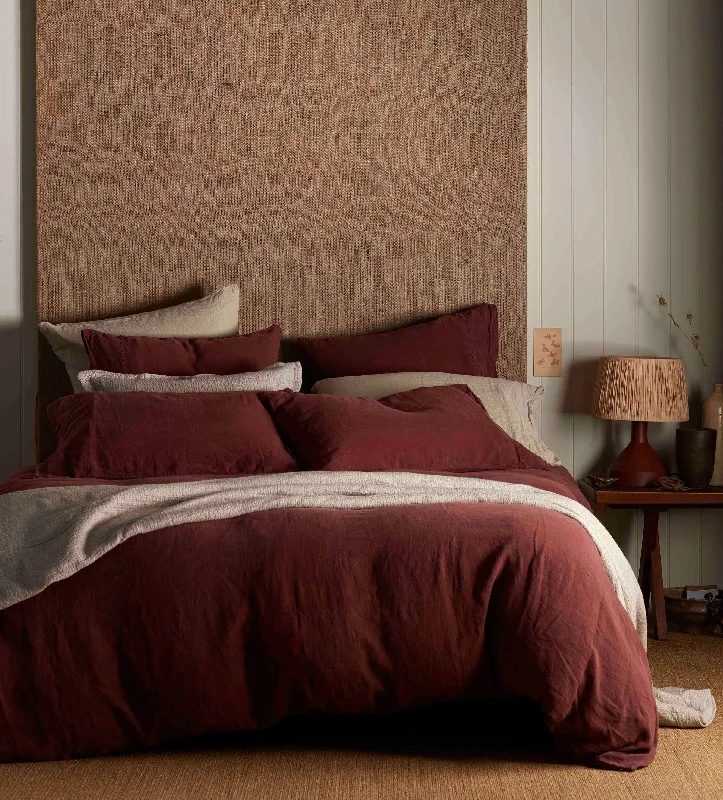 Conker 100% Linen Duvet Cover