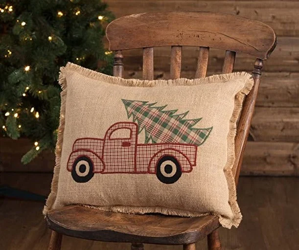 Clement Applique Truck Pillow