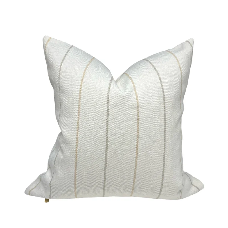 White Stripe Pillow Cover