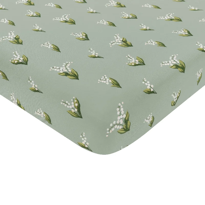 Crib Sheet in Thyme Lily