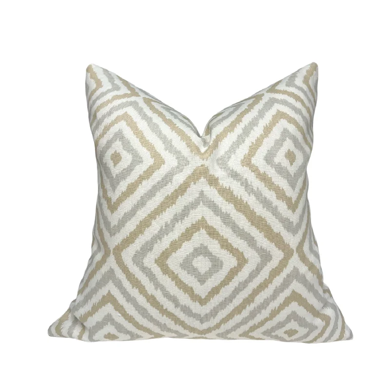 Diamond Print Linen Pillow Cover