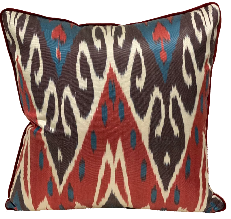 Esin Silk Ikat Pillow Cover