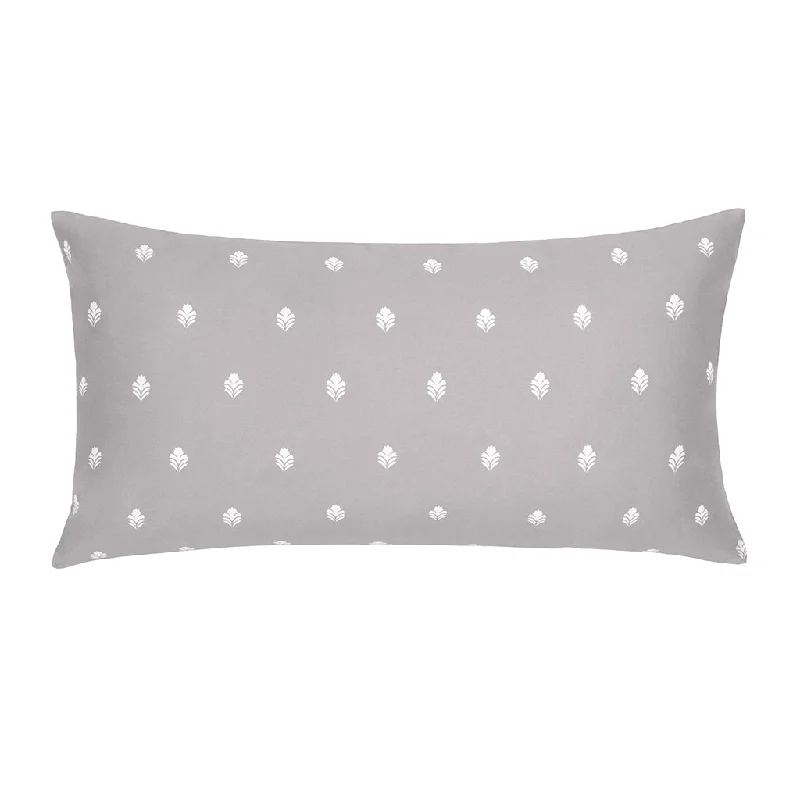 Grey Flora Throw Pillow