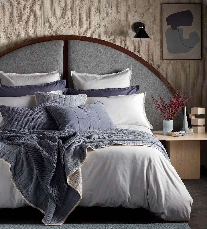 Grey Super Soft 100% Cotton Duvet Cover