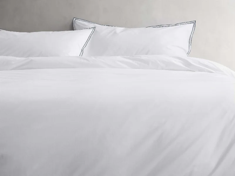 Italian Embroidered Percale Duvet Set