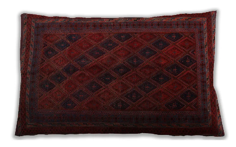 Traditional Classic Indoor Outdoor Rectangular Bakers Brown Lumbar Throw Pillow, 13 inch by 19 inch, lbtr2665