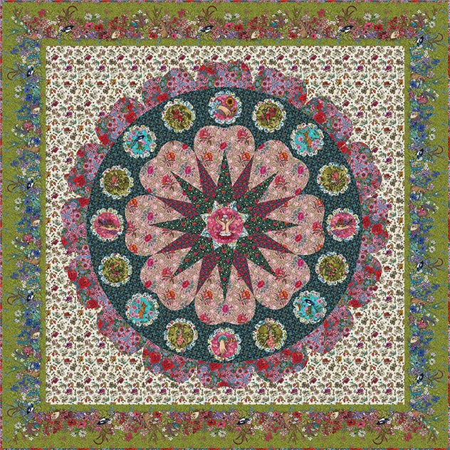 Odile Bailloeul - Language of Flowers - Flower Go Round Quilt Kit SHIPPING NOVEMBER 2024