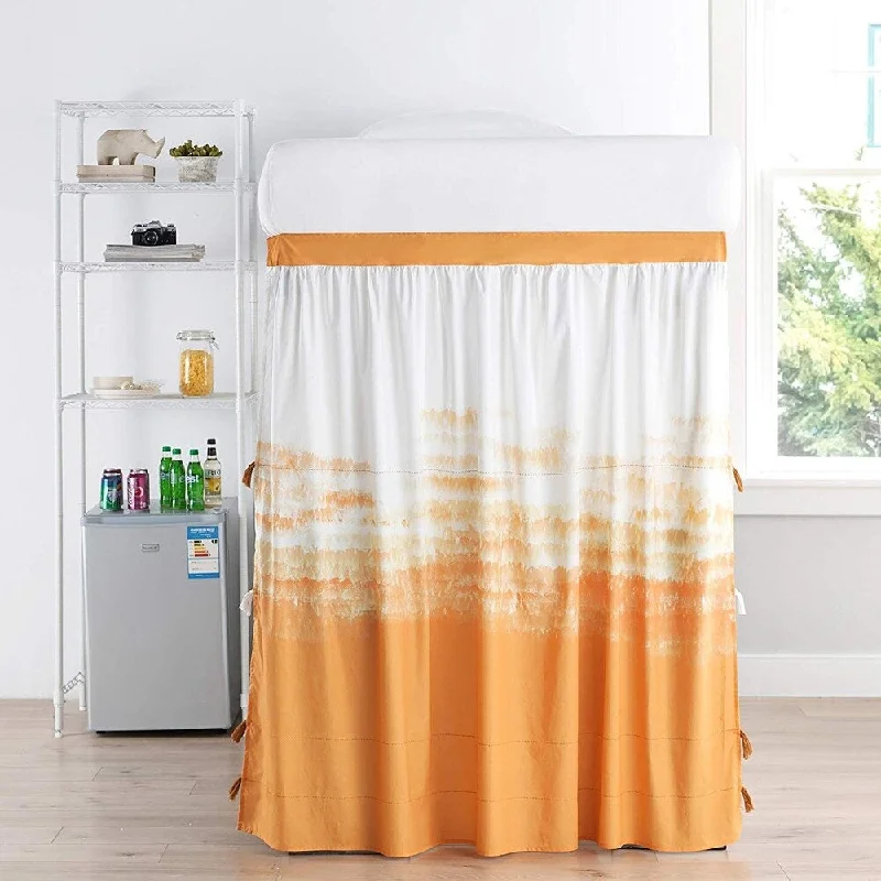 Ombre Sunset Bed Skirt Panel with Ties (1 & 3 Panel) - Ochre