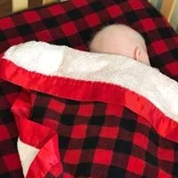 Red & Black Buffalo Plaid Crib Sheets