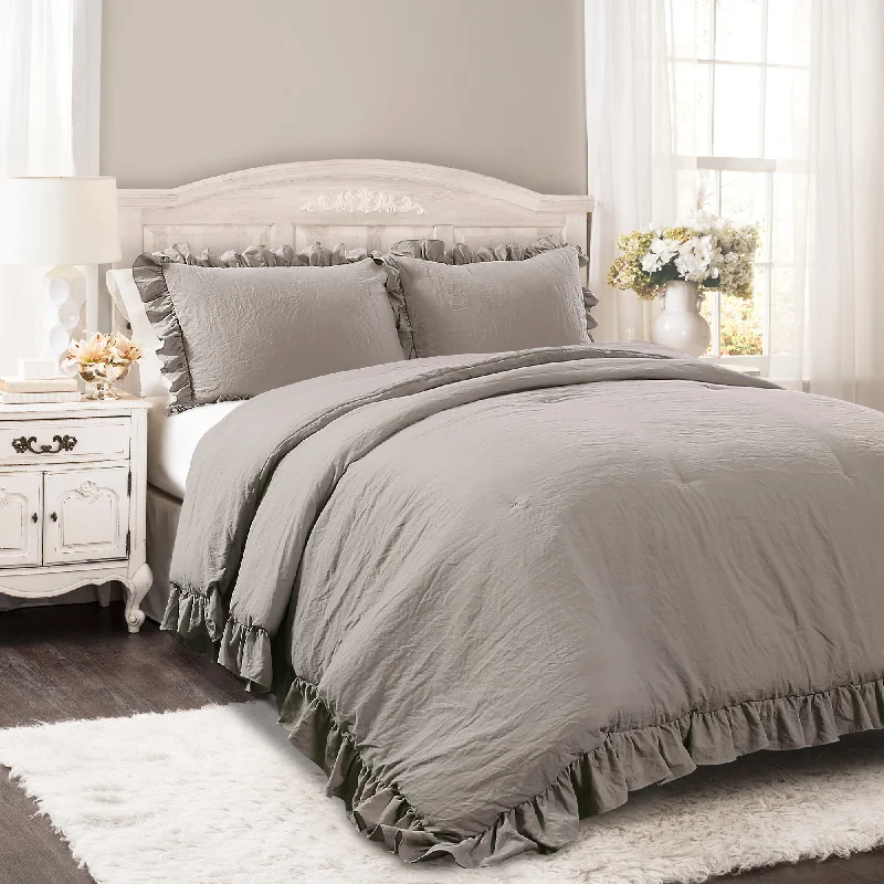 Reyna Comforter Pure White 3Pc Set King