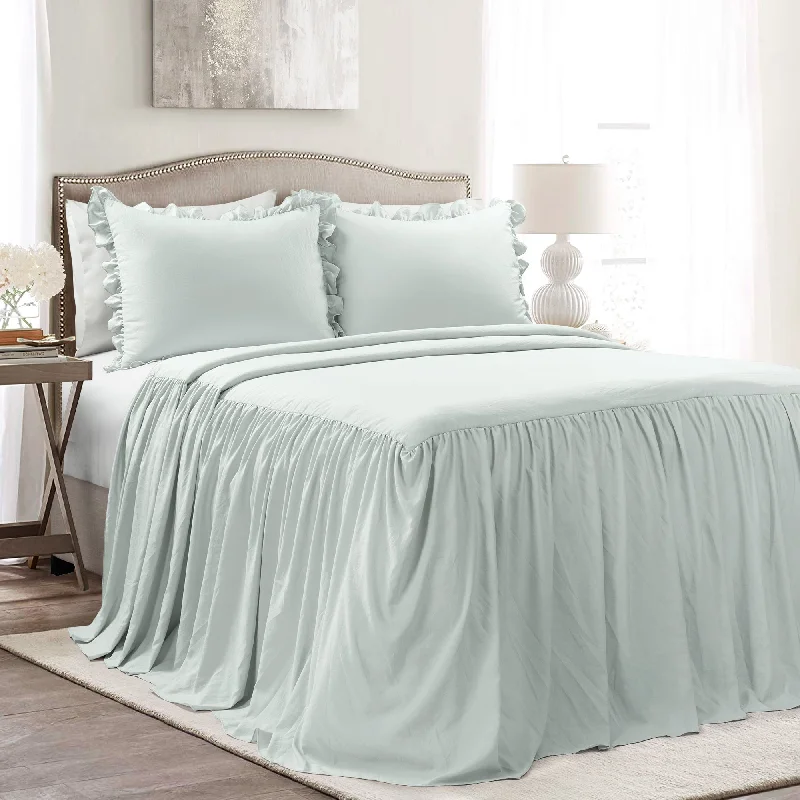 Ruffle Skirt Bedspread 3Pc Set