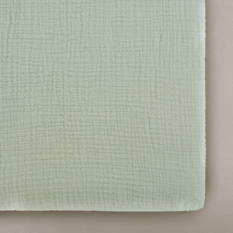 'Sea Moss' Sage Green - Premium Muslin Crib Sheet