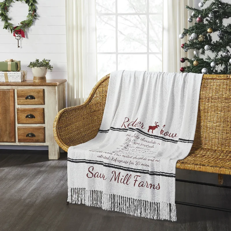Crazy Deals Sawyer Mill Reindeer Chow Woven Throw 50x60