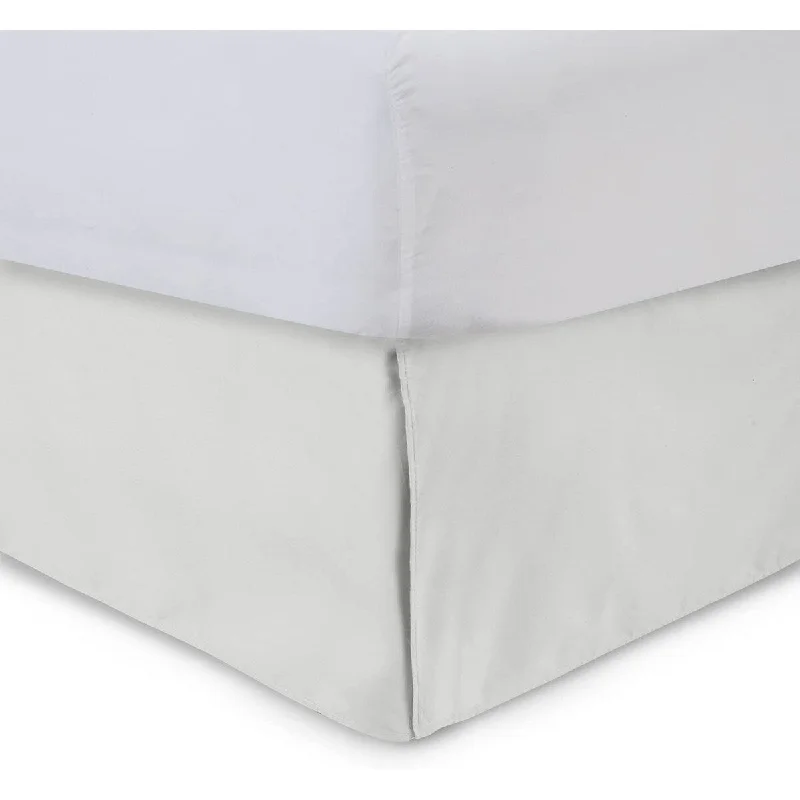 Tailored Bedskirt with Split Corners -14 inch Drop, Bone, Queen