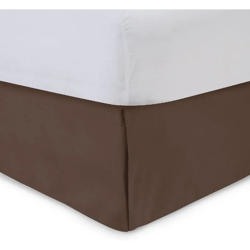 Tailored Bedskirt with Split Corners -14 inch Drop, Brown, Full