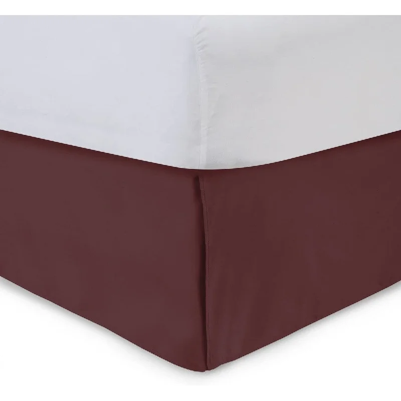 Tailored Bedskirt with Split Corners -14 inch Drop, Burgundy, King