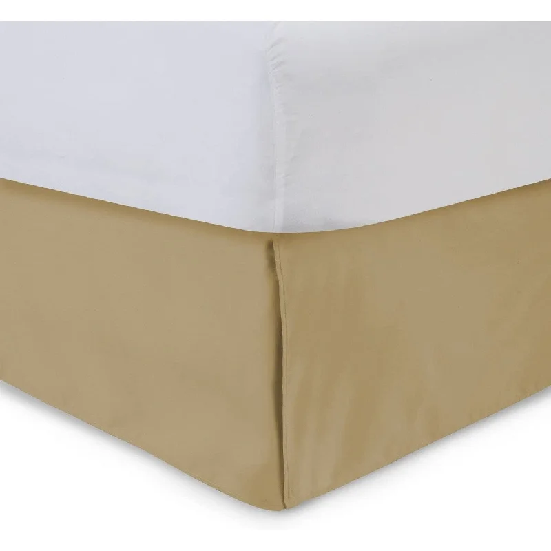 Tailored Bedskirt with Split Corners -14 inch Drop, Gold, Full