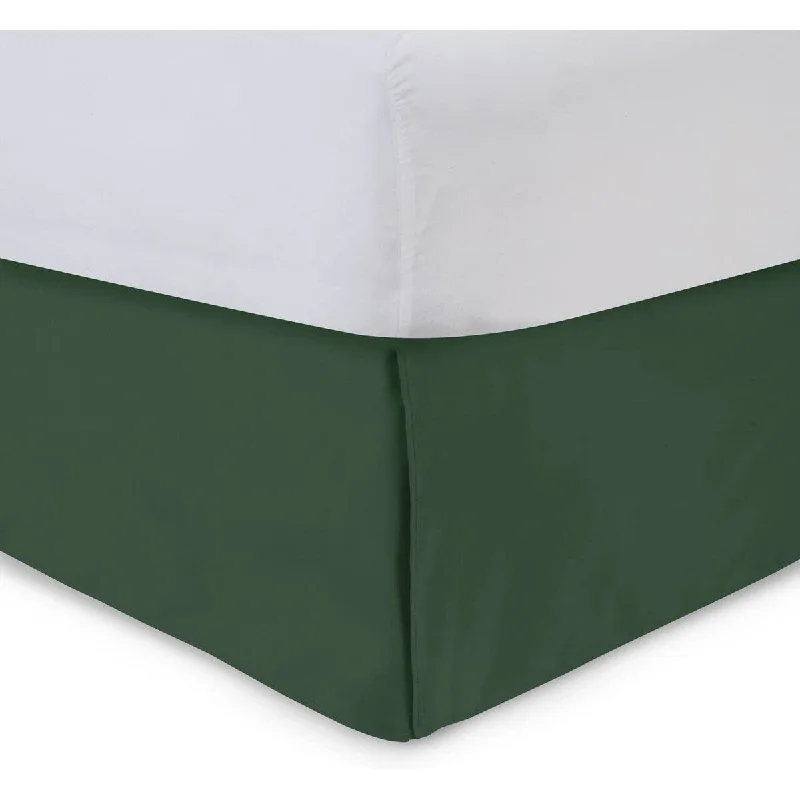 Tailored Bedskirt with Split Corners -14 inch Drop, Hunter, Twin