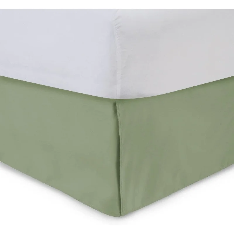 Tailored Bedskirt with Split Corners -14 inch Drop, Sage, Queen