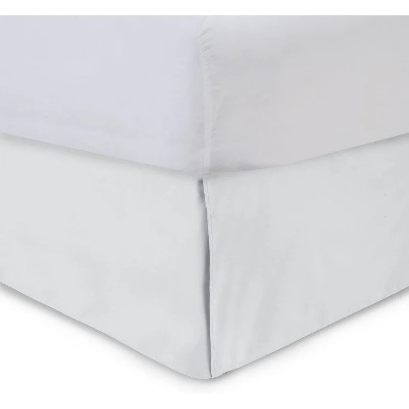 Tailored Bedskirt with Split Corners -14 inch Drop, White, Full