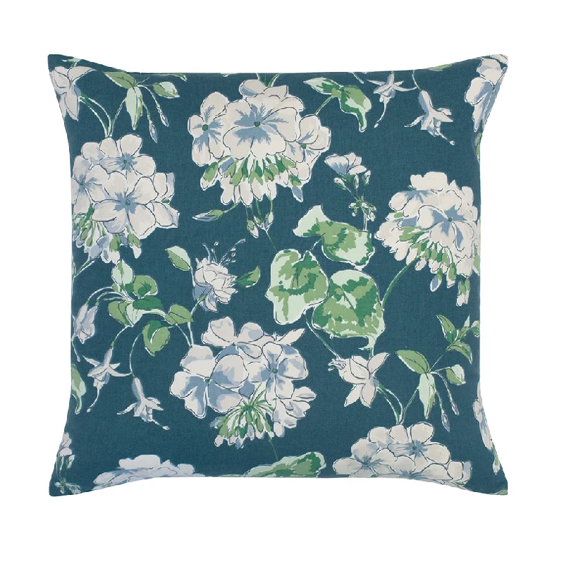 The Blue Hydrangea Square Throw Pillow