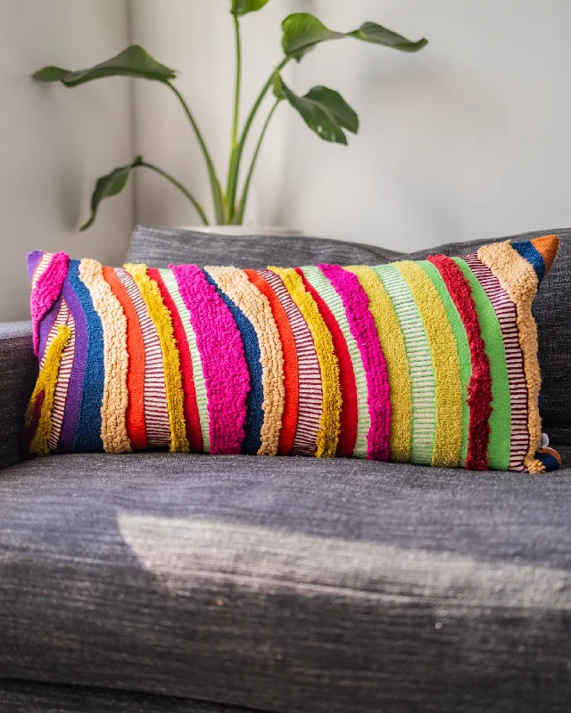 Zola Organic Cotton Abstract Lumbar Pillow $120 Today Only